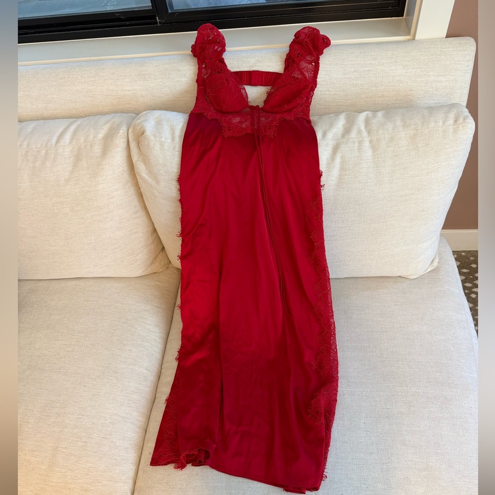 Elegant Red Lace gown